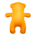 Антистрессовая игрушка Медведь принт оранжевый