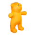 Антистрессовая игрушка Медведь принт оранжевый