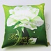 Антистресовая подушка "Цветы-ВЕСНА" белый цветок на зелёном фоне