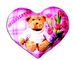 Антистрессовая подушка сердце"Валентинка" мини малый мишка с тюльпанами