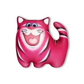 Антистрессовая игрушка-подушка "Котик Полосатик" микро Малиновый