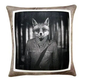 Антистрессовая подушка "Фотокарточки" Лис с шарфом