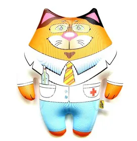 Антистрессовая игрушка-подушка "Коты Профи" мал. малый Доктор