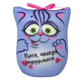 Антистрессовая игрушка "Кошка открытка" мини малый Мурлыся