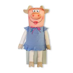 Антистрессовая игрушка "Хрюшка Олечка" бол. большой Голубой горошек