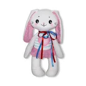 Антистрессовая игрушка "Заинька" Синяя полоска