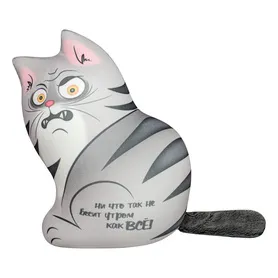Игрушка антистресс "Кот Утро" серый