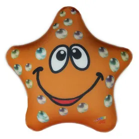 Антистрессовая подушка "Звезда" большой оранжевая