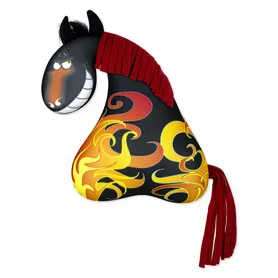 Антистрессовая игрушка "Конь Огонь", черный