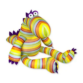 Антистрессовая игрушка Дино полоска желтый