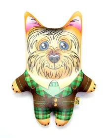 Антистрессовая игрушка-подушка"Модный пес" мал. малый Йорк-терьер
