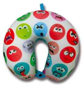 Антистрессовая подушка для шеи турист "Смайл" Разные цвета