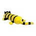 Мягкий валик "Кот в полоску" большой черный-желтый бол.