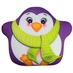 Антистрессовая подушка-плюшка "Пингвин" маленькая малый Фиолет.