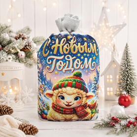 Сумка-мешок подарочный на завязках