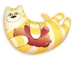 Антистрессовая игрушка-подушка "Кот Колбаскин" желтый