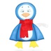 Антистрессовая игрушка-подушка Пингвин синий