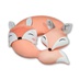 Подушка для шеи турист с маской для сна "Спящая лиса" оранжевый