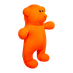 Антистрессовая игрушка Медведь принт апельсин