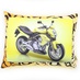 Антистрессовая подушка "Мотоцикл" жёлтый на жёлтфоне