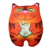 Антистресовая подушка "Кот с подарком" оранжевый