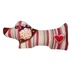 Декоративная игрушка подушка "Такса" Роз-бел полосы верт