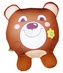 Антистрессовая игрушка-подушка "Круглые звери" медведь