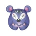 Антистрессовая игрушка "Мышка Стесняшка" большая большой Фиолетовый