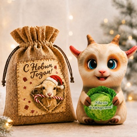 Игрушка Козочка в мешке