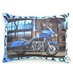 Антистрессовая подушка "Мотоцикл" синий , синие окна