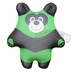 Антистрессовая игрушка-подушка "Панда"  разноцветн. Зеленый