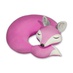 Подушка для шеи турист с маской для сна "Спящая лиса" фиолетовый