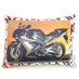 Антистрессовая подушка "Мотоцикл" чёрный на закате