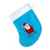Подарочный мешок Носок голубой с дедом морозом