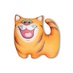 Антистрессовая игрушка-подушка "Котик Полосатик" большой Оранжевый