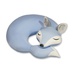 Подушка для шеи турист с маской для сна "Спящая лиса" голубой