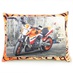 Антистрессовая подушка "Мотоцикл" оранжевый на фоне стены