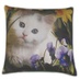 Антистрессовая подушка "Кошки" большой кошка в фиолетовых цветах