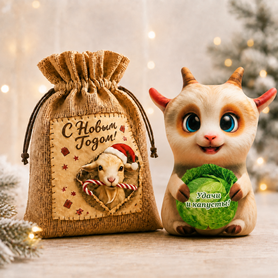 Игрушка Козочка в мешке