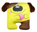 Антистрессовая игрушка-подушка "Собака квадрат"  мал. малый С сердцем