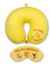 Антистрессовая подушка для шеи турист с маской "Облико Морале" Желтый.