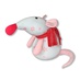 Антистрессовая игрушка "Мышка Снежинка" бол большой Розовая снежинка.