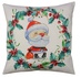 Декоративная подушка "Рождественский венок" Санта