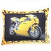 Антистрессовая подушка "Мотоцикл" жёлтый на чёрном фоне