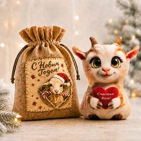 Игрушка Козочка в мешке